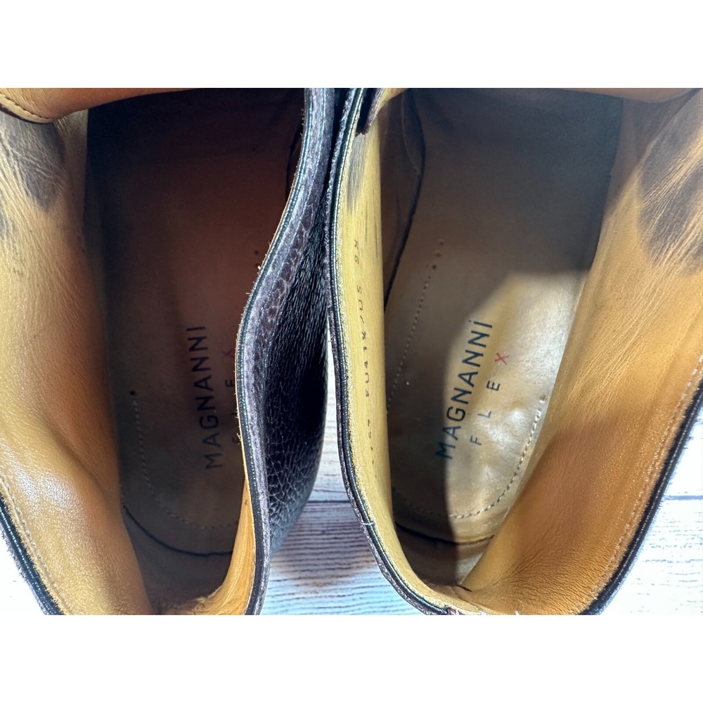 Magnanni Flex Malone Chukka Boot Mens Size 8.5 Brown Leather Lace Up 21257 CLEAN - Picture 9 of 10